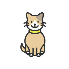 笑顔の猫のイラスト