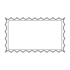 cute doodle frame shape design