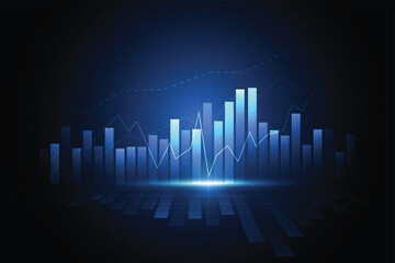 Business candle stick graph chart of stock market investment trading on white background design. Bullish point, Trend of graph. Vector illustration