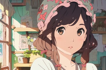 女の子の顔,Generative AI AI画像