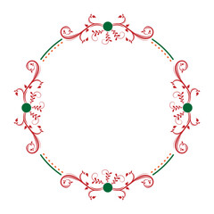 cute florel frame shape design