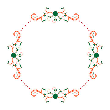 cute florel frame shape design