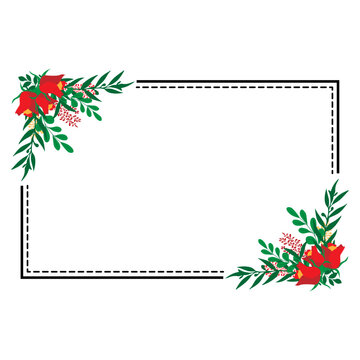 cute florel frame shape design