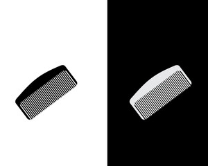 Comb icon beauty hair care flat style