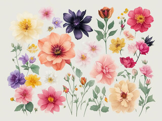 Mult Floral Pattern Background Vector