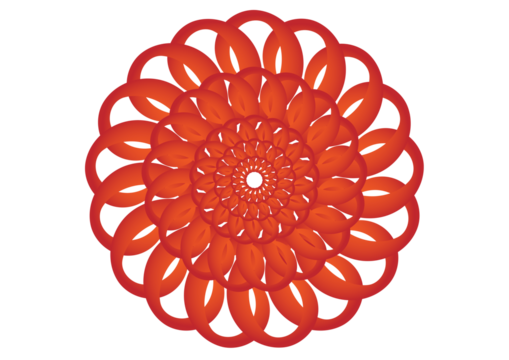 red flower isolated on white - Powered by Adobe