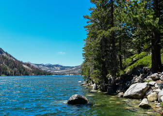 Lower Echo Lake and surrounding area, California