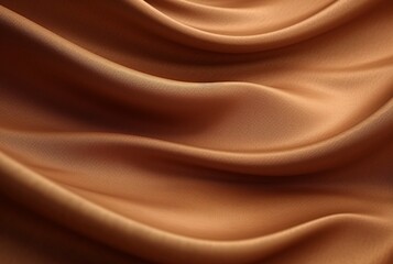 Fototapeta premium Luxury fabric abstract brown background or fluid waves of grunge silk texture velvet satin or luxury. generative ai