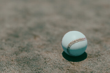 The background of a baseball on the ground, 3d rendering