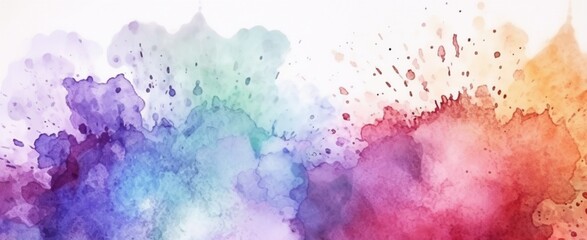 Fototapeta premium colorful watercolor isolated white background. generative aii