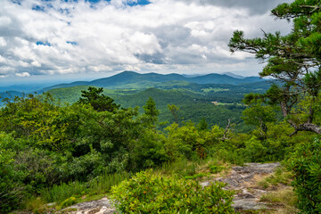 Fototapeta na wymiar An overlooking view in North Carolina, Highlands