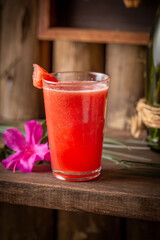 glass of red juice