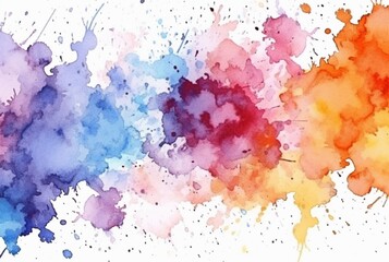 colorful watercolor isolated white background. generative aii