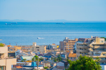 Obraz premium 海と街並み