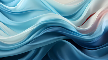 Futuristic Serenity: UHD Blue Waves Background with Flowing Fabrics