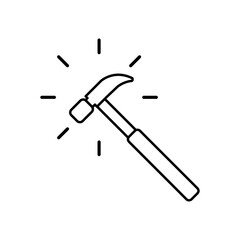 Indestructible icon, vector line icon flat illustration on white background..eps