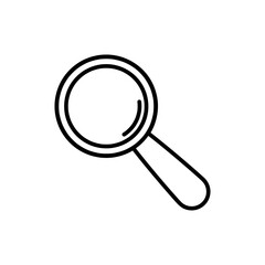 Search icon, Magnifying glass and Searching Looking For Research Information flat illustration on white background.