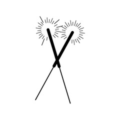 sparkler beam icon flat trendy style illustration on white background..eps