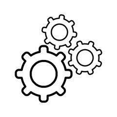 Gear Logo Template vector icon flat illustration on white background..eps