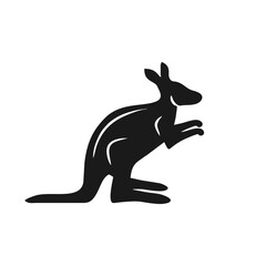 silhouette standing kangaroo vector illustration