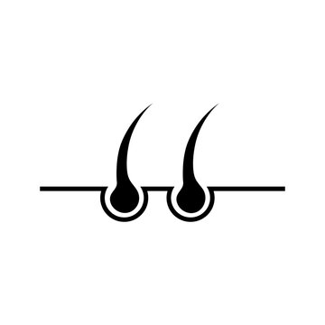 hair folicle logo template vector flat illustration..eps