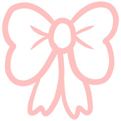 pink flower with a bow