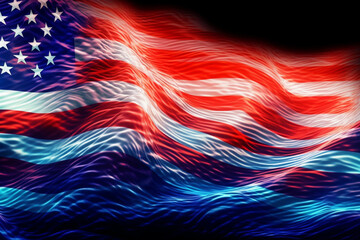 Realistic flag for president day event Background. Generative AI