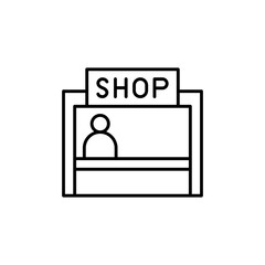Fototapeta premium Market shop, kiosk icon