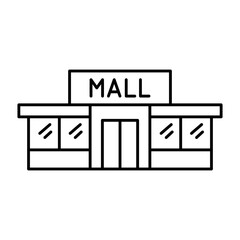 Supermarket, shopping mall, shopping center icon