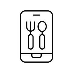 Online food delivery icon