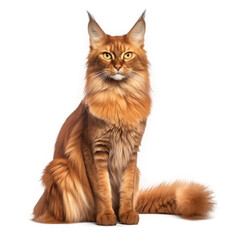 Obraz premium Somali Cat , Isolated On Transparent, PNG, HD