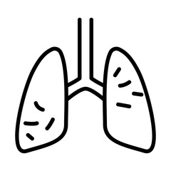 Lungs infection icon