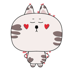 cat with heart