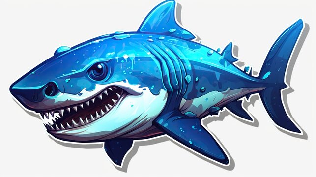 recommend clip art: die cut sticker of the shark