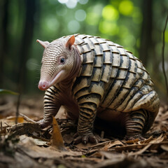 Fototapeta premium Armadillo from the amazon rainforest, Generative AI