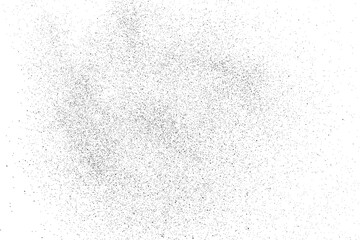 Distressed black texture. Dark grainy texture on white background. Dust overlay textured. Grain noise particles. Rusted white effect. Grunge design elements. Vector illustration, EPS 10.