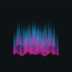 Aurora Logo, Sky Nature Landscape Design, Symbol Vector Illustration Template