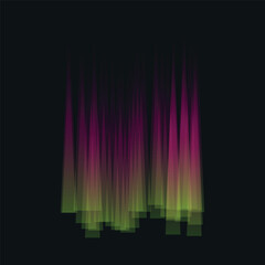 Aurora Logo, Sky Nature Landscape Design, Symbol Vector Illustration Template