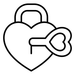 Unlock heart icon