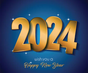 2024 Happy New Year background.