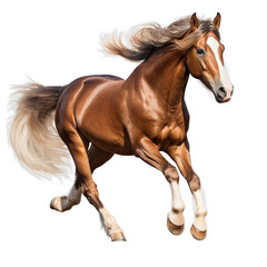 Obraz na płótnie Canvas race horse running high resolution fire cut png