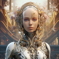 Elegance in Circuitry: The Enigma of the Woman Robot