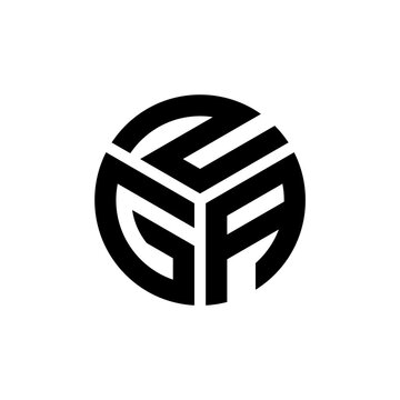 ZGA letter logo design on white background. ZGA creative initials letter logo concept. ZGA letter design.
