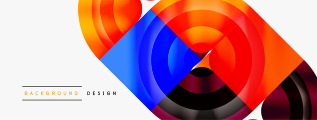 Fototapeta premium Circle abstract background. Wallpaper, banner, background, landing page, wall art, invitation, print, poster