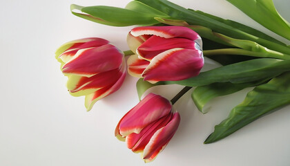 bouquet of red tulips