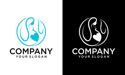 Pregnancy Logo Design Vector Template, pregnant Idea logo design inspiration