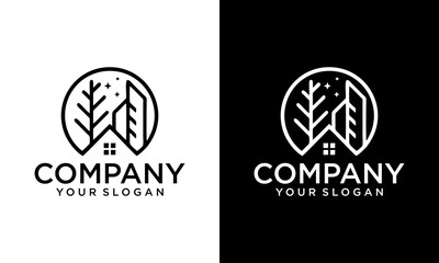 Tree House business logo vector, Brand Identity Logos design, modern logo, Logo Designs Vector Illustration Template