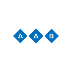 AAB letter logo design on white background. AAB creative initials letter logo concept. AAB letter design.
