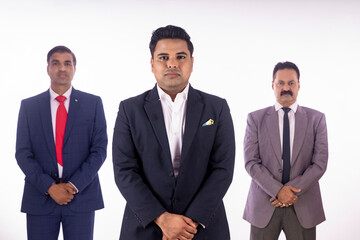 Indian corporate people group standing together