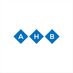 AHB letter logo design on white background. AHB creative initials letter logo concept. AHB letter design.
